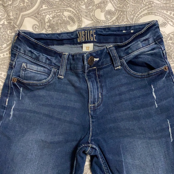 Girls Justice skinny jeans. EUC. Size 12. - Picture 2 of 5